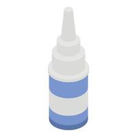 icono de spray nasal, estilo isométrico vector