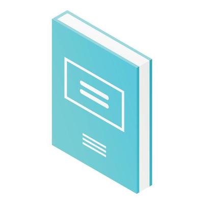 Phone book icon, isometric style