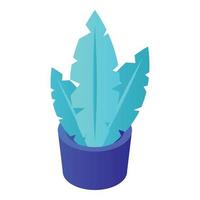 Houseplant icon, isometric style vector