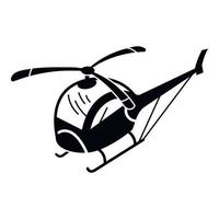 icono de helicóptero de juguete, estilo simple vector
