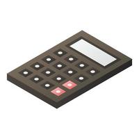 Calculator icon, isometric style vector