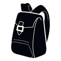 icono de mochila de lona, estilo simple vector