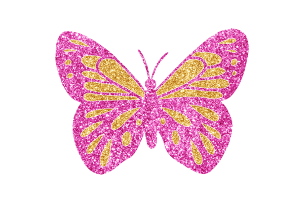 Gold Glitter Butterfly 26678460 PNG