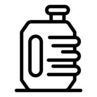 Water canister icon, outline style vector