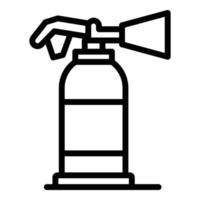 Fire extinguisher icon, outline style vector