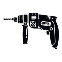 Drilling machine icon, simple style vector