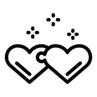 Couple love affection icon, outline style vector