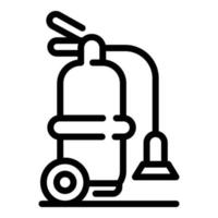 Emergency fire extinguisher icon, outline style vector