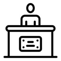 Theater reception icon, outline style vector