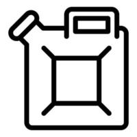Fuel canister icon, outline style vector