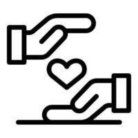Keep care family love icon, outline style vector
