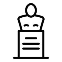 Theatre bust icon, outline style vector