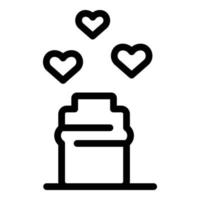 Family affection icon, outline style vector