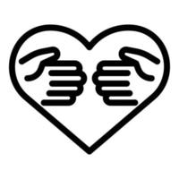 Affection icon, outline style vector