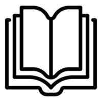 Multi page book icon, outline style vector