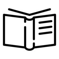 Science book icon, outline style vector