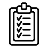 Check list icon, outline style vector