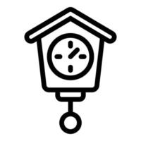 Vintage pendulum clock icon, outline style vector