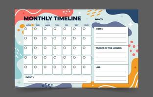 Monthly Timeline Template Gradient vector