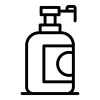 Shower gel icon, outline style vector