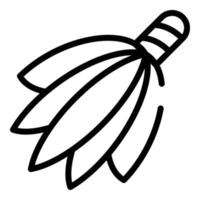 Sauna broom icon, outline style vector