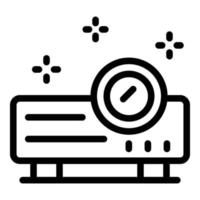 icono de proyector de video, estilo de esquema vector