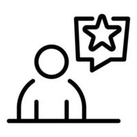 Person review icon, outline style vector