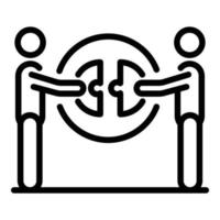 Unity together people icon, outline style vector