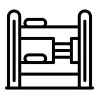 Children bunk bed icon, outline style vector