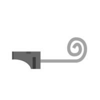 Party Blower Flat Greyscale Icon vector