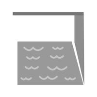 Swimming Pool Flat Greyscale Icon vector