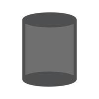 Cylinder Flat Greyscale Icon vector