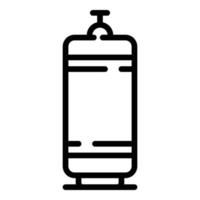 icono de botella de gas doméstico, estilo de esquema vector