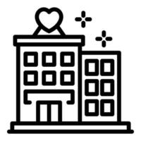 Social service building icon, outline style vector