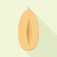 Clean peanut icon, flat style vector