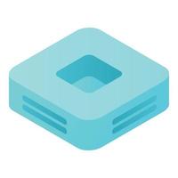 Wifi router icon, isometric style vector