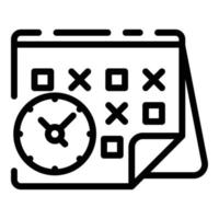 Temporary calendar icon, outline style vector