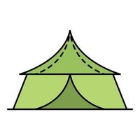 Gazebo icon color outline vector