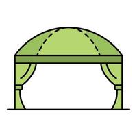 Wedding tent icon color outline vector