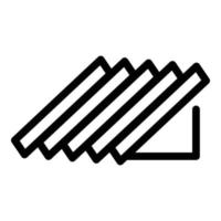 Part of the gable roof icon, outline style vector