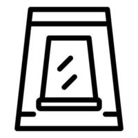 Roof window icon, outline style vector