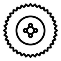 Wheel saw icon, outline style vector