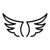 Phoenix wings icon, outline style vector