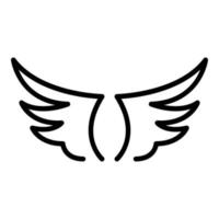 Phoenix wings icon, outline style vector