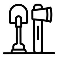 Bath repairman tools icon, outline style vector