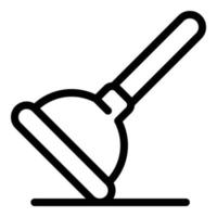 Toilet sucker icon, outline style vector