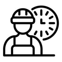 Fast time repairman icon, outline style vector