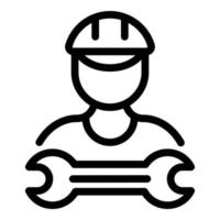 Repairman icon, outline style vector