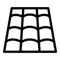 Rectangular roof tiles icon, outline style vector