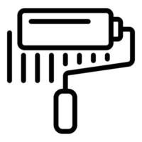 Paint roller icon, outline style vector